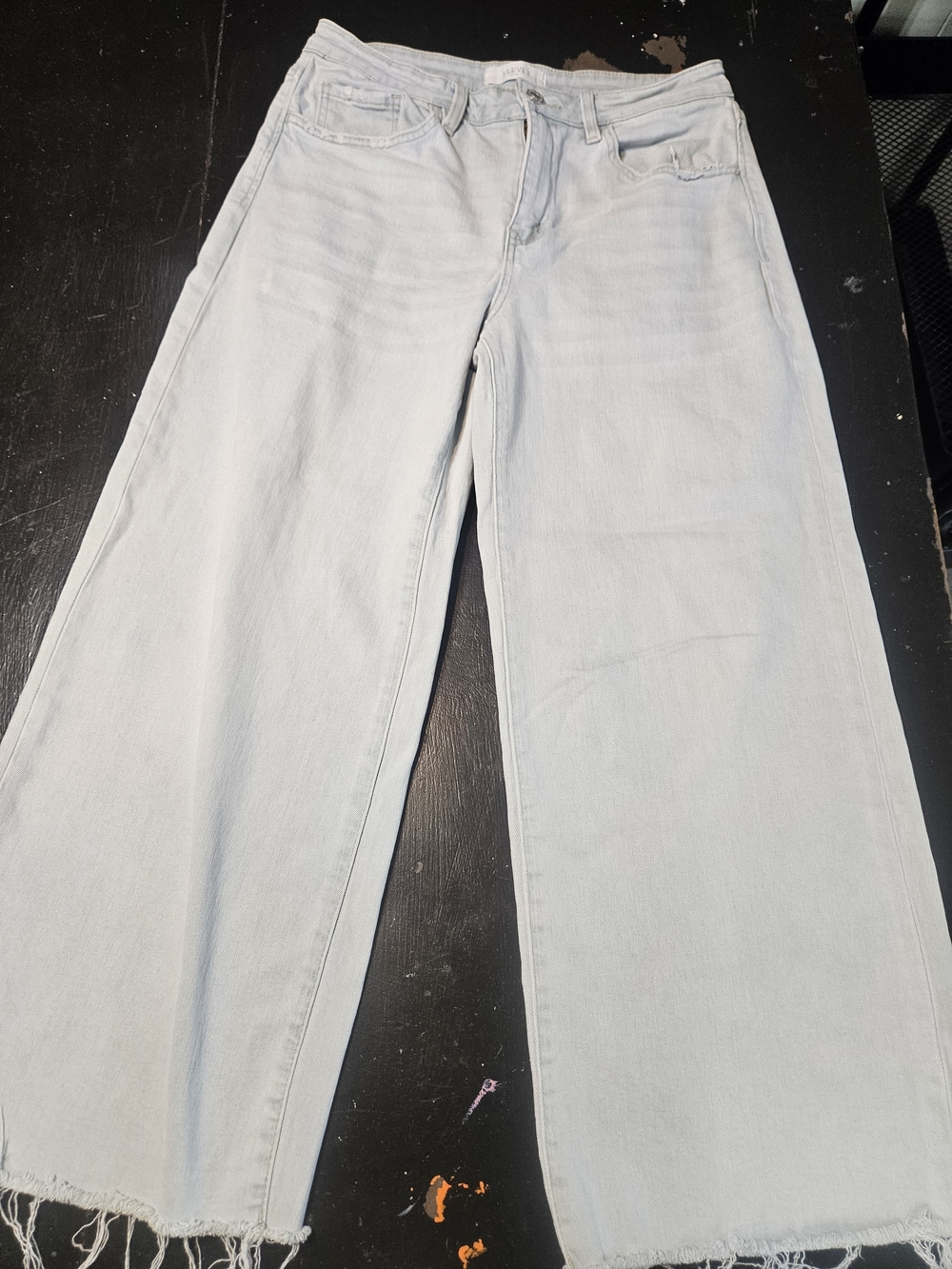 High-Rise Light Blue Wide-Leg Jeans for Women